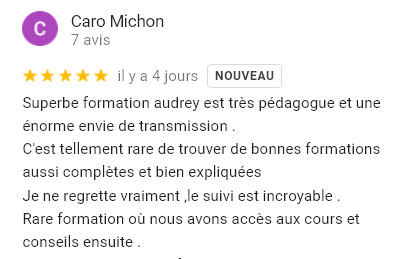 avis de Caroline, en mars 2022 avis sur le stage maquillage permanent