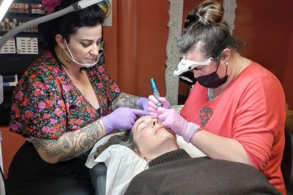 Pigmentation de sourcils : formation guidée Démo Audrey pigmentation aréole 2024